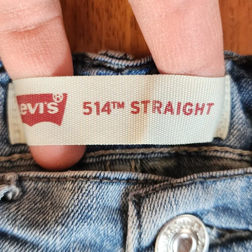 Levi's 514 Kids Light Wash Straight Jeans Size 8